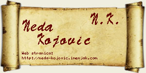 Neda Kojović vizit kartica